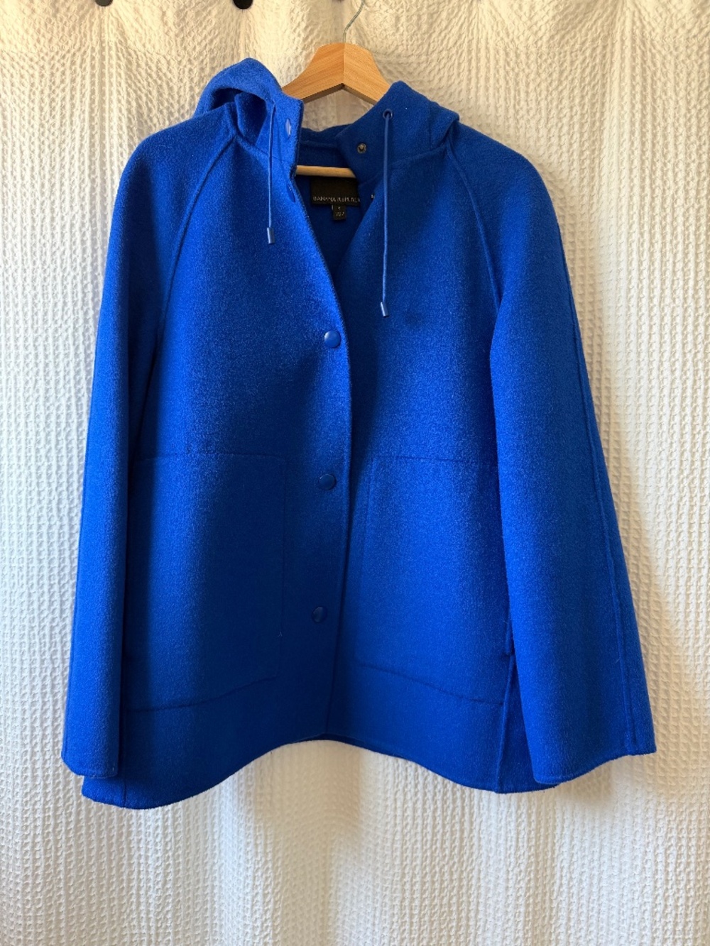 Classic Royal Blue Coat with Hood Banana Republic